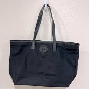 Tory Burch Black Nylon Tote. Great Condition!!
